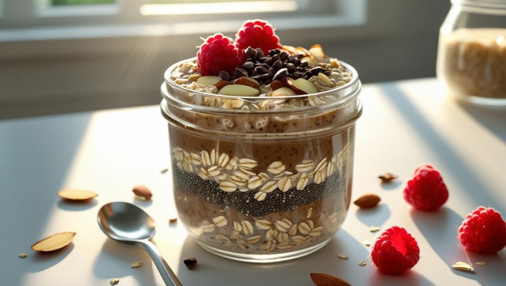 Ditch the Morning Rush: EnergizingMocha Protein Overnight Oats
